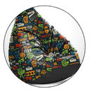 Printed Bean Bag